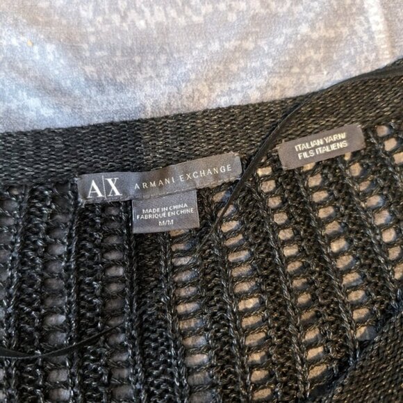 A/X Armani Exchange Black Italian Yarn Sweater, Size M - Picture 3 of 5